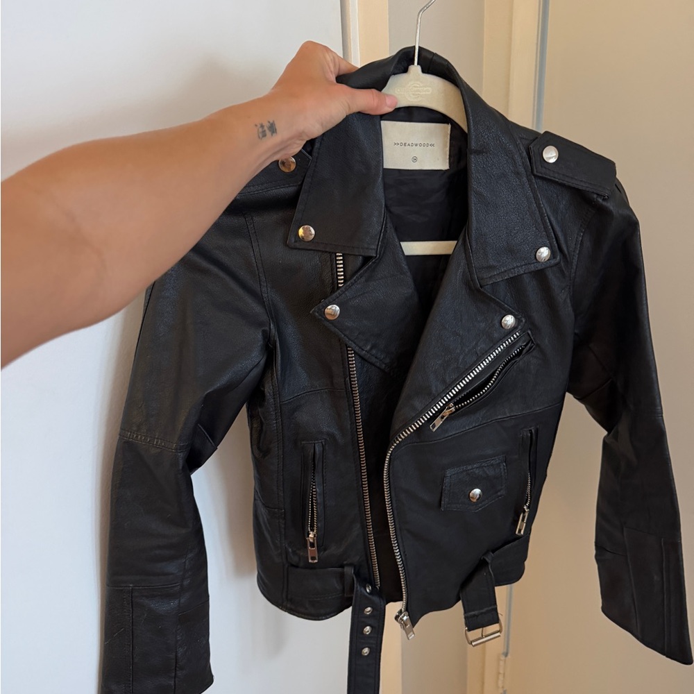 Mossimo Supply Co. Black Leather Biker Jacket